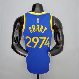 Maillot 75th ANNIVERSAIRE Curry #2974 Warriors Blue